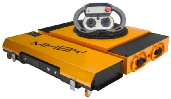 The Electric Machine Dolly Skate enables remote-controlled movement of loads up to 50 tonnes, eliminating the need for additional push or pull equipment. Its three-point support design allows simultaneous driving and steering at speeds up to 8 m/min, with precise speed adjustment and safe positioning via the remote control’s single-joystick proportional function. Powered by state-of-the-art 48 V, 60 Ah lithium-iron phosphate batteries, the Electric Machine Dolly Skate delivers a minimum 3-hour runtime under full load and can negotiate gradients of 2–3%.